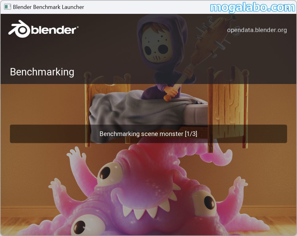ベンチマーク：Blender Benchmark 3.1.0