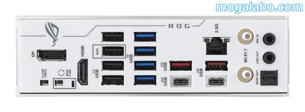 ROG STRIX Z790-A GAMING WIFI IIの背面インターフェース