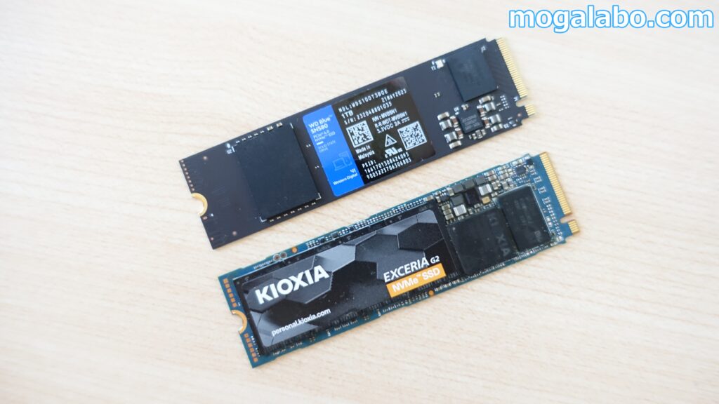 「WD Blue SN580 NVMe SSD」とKIOXIA「EXCERIA G2」