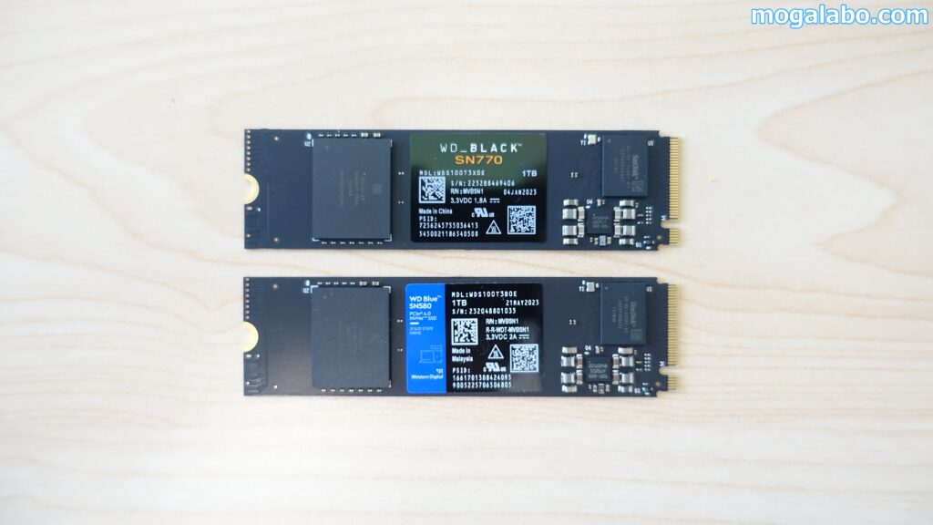 比較対象として、「WD Blue SN580 NVMe SSD」の1TBモデルを用意