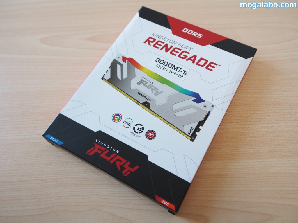 「Kingston FURY Renegade DDR5 RGB メモリ」のパッケージ